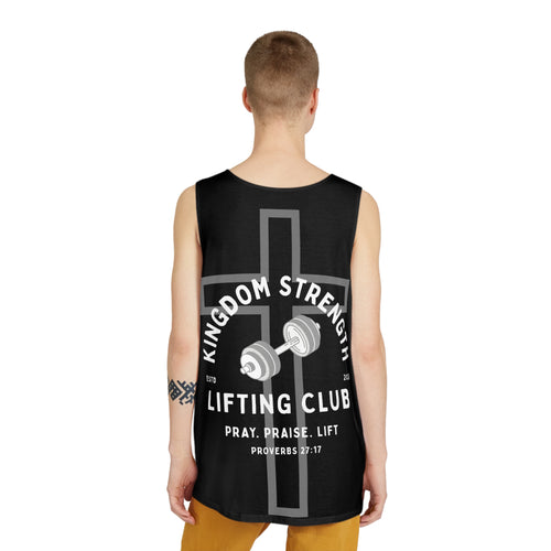 Kingdom Strength Lifting Club Tank | Cross Dumbbell Faith Workout